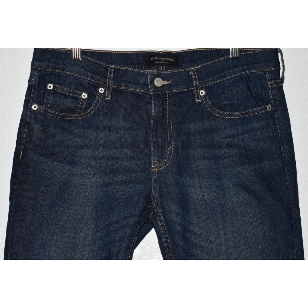 Banana Republic Girlfriend Jeans Denim Pants Size 29/8 5-Pocket Indigo Blue